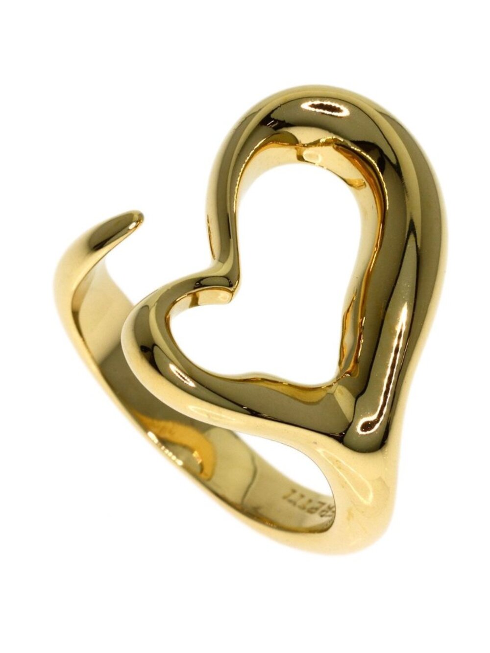 Tiffany & Co Open Heart Ring 18k Yellow Gold